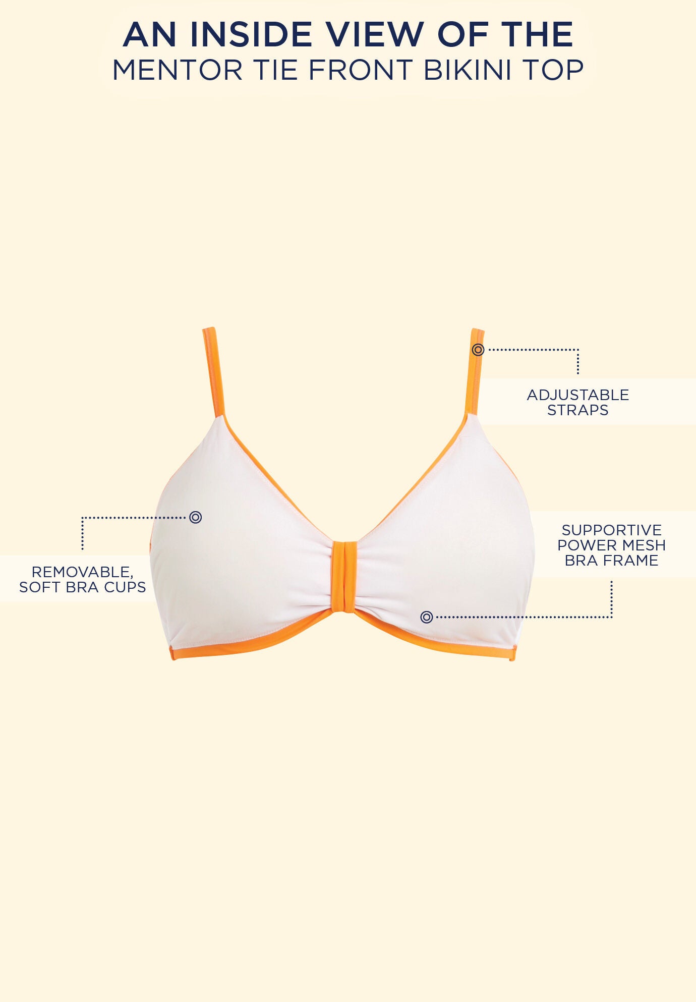 Mentor Tie Front Bikini Top Dia Co
