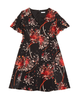 Irina Pleat Shoulder Fit and Flare Dress - thumbnail