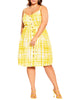 Ara Yellow Tie Dye Picnic Dress - thumbnail