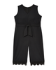Olympia Tie Waist Cropped Jumpsuit - thumbnail
