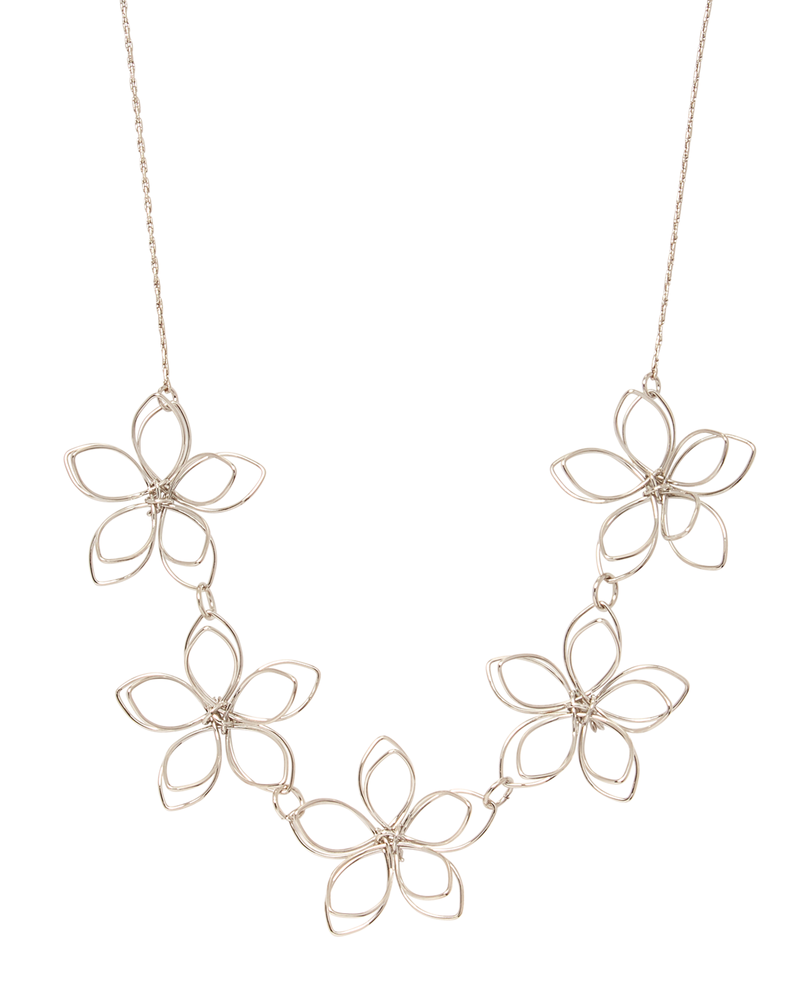 Kobe Floral Necklace | Silver