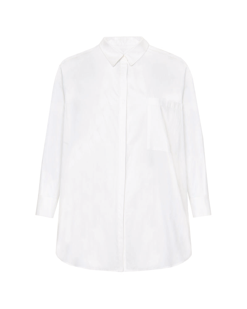 Plus Size Maeve Oversized Button-Up Shirt | White