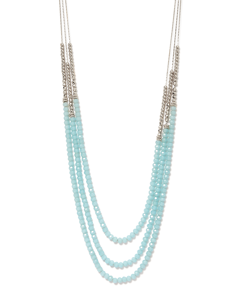 Greyson Tiered Necklace | Silver / Light Blue