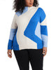 Madison Abstract Mock Neck Sweater - thumbnail