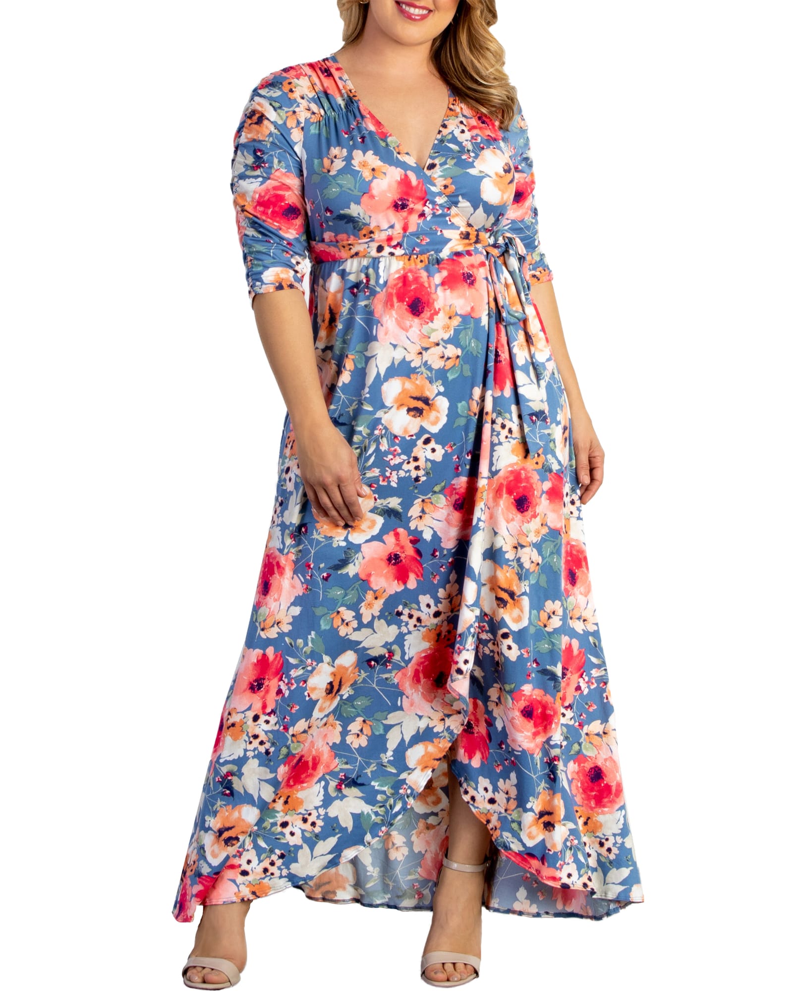 Plus Size Meadow Dream Maxi Dress | DAYDREAM BLUE BOUQUET
