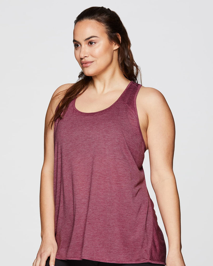 Plus Size Prime Relaxed Twist Back Tank Top | Berry