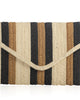 Beltran Striped Woven Clutch - thumbnail