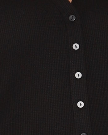 Leighton Knit Polo Top | Black