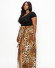 Leopard Wrap Maxi Skirt - thumbnail