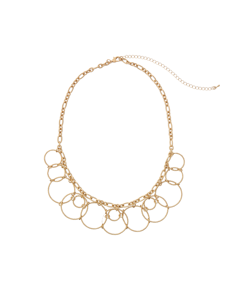 Murray Statement Circle Necklace | Gold