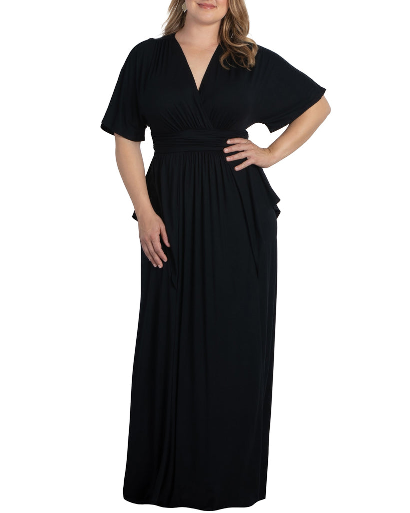 Plus Size Indie Twist Maxi Dress | BLACK NOIR