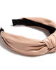 Knotted Faux Leather Headband - thumbnail