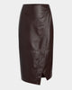 Leather Wrap Skirt - thumbnail