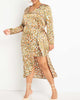 Eva Satin Dress With Wrapover Skirt - thumbnail