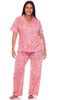 Short Sleeve & Pants Tropical Pajama Set - thumbnail