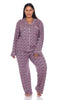 Long Sleeve Heart Print Pajama Set - thumbnail