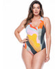 G-String Cupped Bodysuit In Contemporary Print - thumbnail