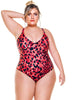 Plus Size Non-Padded Wired Swimsuit In Savana Print - thumbnail