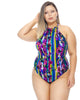 Swimsuit With Choker And Padded Cups - thumbnail