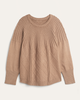 Rosa Cable-Knit Crewneck Sweater - thumbnail