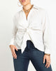 Tie Front Collared Blouse - thumbnail