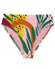 Abstract Botanical Recycled High-Waisted Bikini Bottom - thumbnail