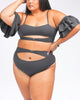 Ty cutout bikini top with ruffle sleeves - thumbnail