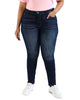Women Solid Mid Wash Skinny Fit  Denim Jeans - thumbnail