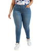 Women Light Blue Skinny Fit Denim Jeans - thumbnail