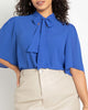 Bow Blouse with Flutter Sleeve - thumbnail