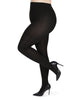 Women's Queen Size Extra Wide Basic Nylon Ribbed Tights - thumbnail