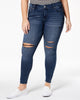 Celebrity Pink Women's  Distressed Skinny an Fake Out Jeans Blue  22W - thumbnail