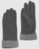 Cozy And Stylish Plush Touch Sensitive Winter Gloves Grey - thumbnail