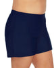 Island Escape Women's Plus Tummy Control Swim Skirt Swimsuit Blue Size 20W - thumbnail