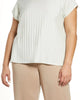 Eileen Fisher Women's Plus Tonal Stripe Top White Size 3X - thumbnail