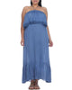 Raviya Women's  Plus Size Ruffled Cover-Up Dress Swimsuit Blue Size 3X - thumbnail