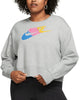 Nike Women's Plus Size Sportswear Fleece Crewneck Sweatshirt Gray Size X-Large - thumbnail