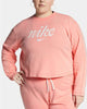 Nike Women's Plus Sportswear Cotton Cropped Sweatshirt Pink Size 3X - thumbnail