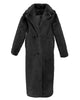 Black Long Faux Fur Teddy Coat - thumbnail