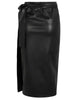 Black Vegan Leather Jaspre Skirt - thumbnail