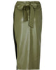 Khaki Vegan Leather Jaspre Skirt - thumbnail