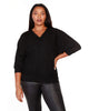 Plus Size Lace-Trim V-Neck Sweater - thumbnail