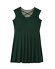 Ceram Criss-Cross Neck Fit and Flare Dress - thumbnail