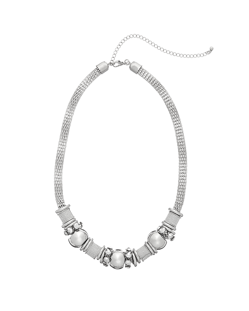 Sava Rondelle Necklace | Silver