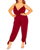 Red Rory Ankle-Tie Jumpsuit - thumbnail