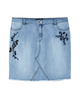 Samana Embroidered Denim Skirt - thumbnail