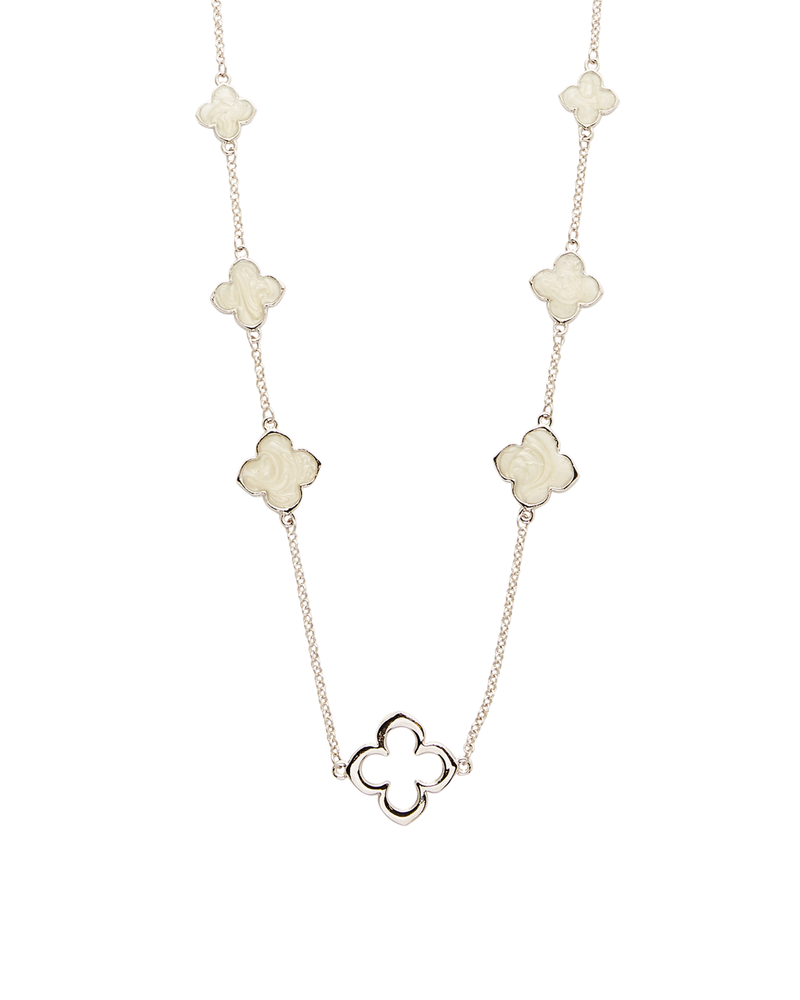 Misti Necklace | Silver / White