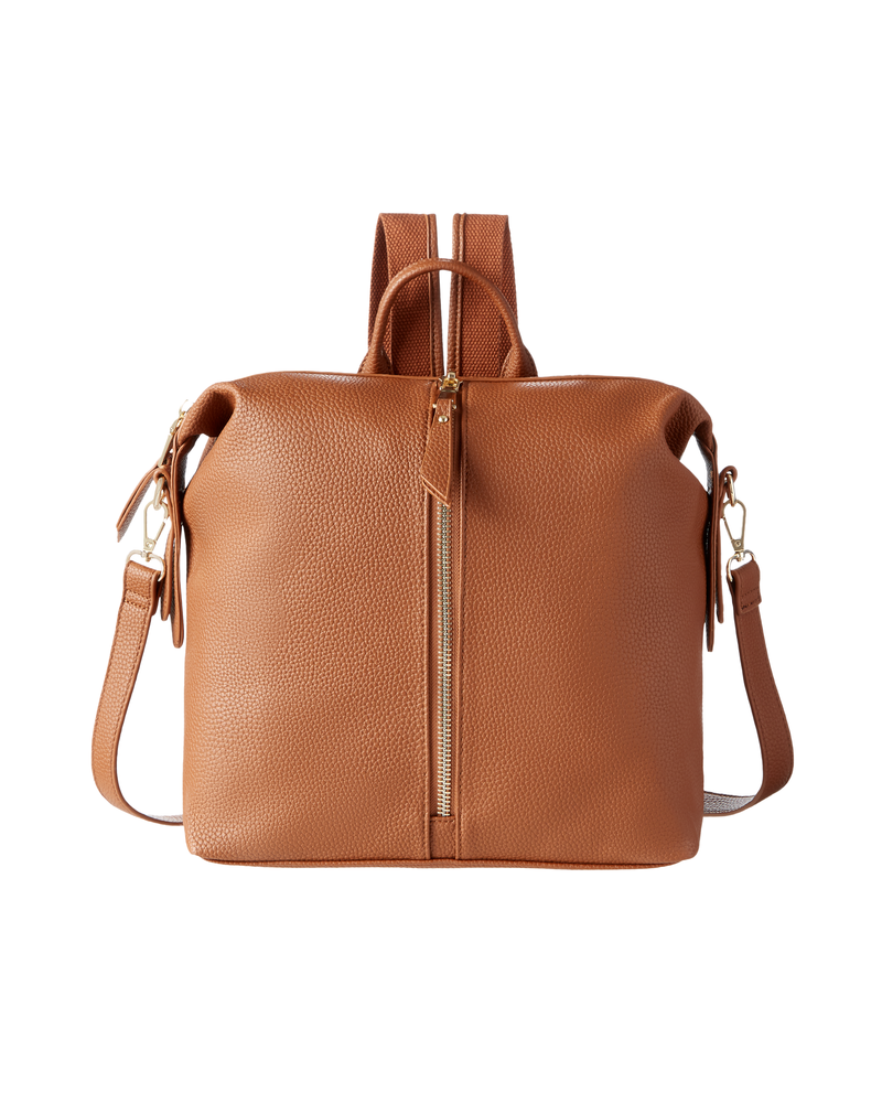Kensie Faux Leather Backpack | Tan