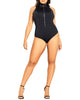 Catalina Zip Front One Piece - thumbnail