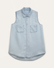 Evangeline Sleeveless Button Down Shirt - thumbnail